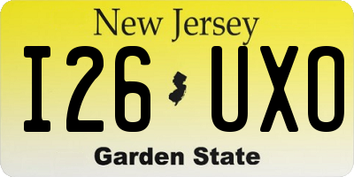 NJ license plate I26UXO