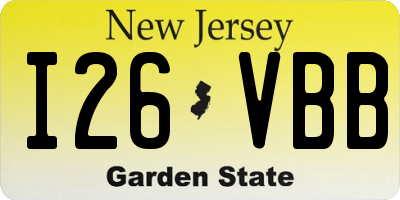 NJ license plate I26VBB