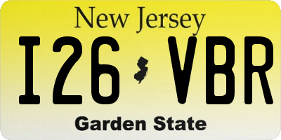 NJ license plate I26VBR
