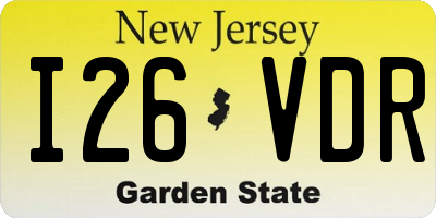 NJ license plate I26VDR