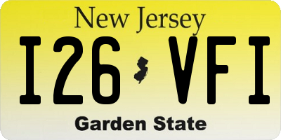 NJ license plate I26VFI