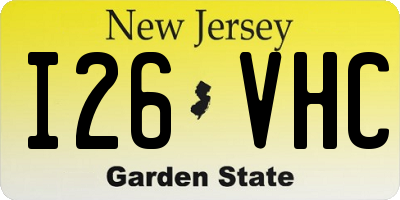 NJ license plate I26VHC