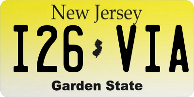 NJ license plate I26VIA