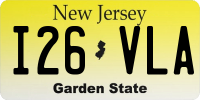 NJ license plate I26VLA