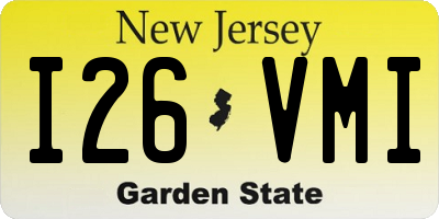 NJ license plate I26VMI