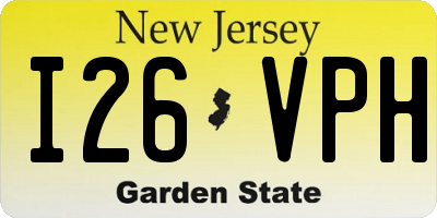 NJ license plate I26VPH