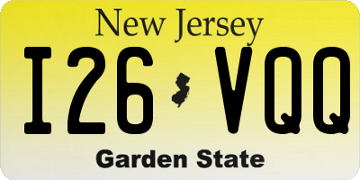 NJ license plate I26VQQ