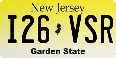 NJ license plate I26VSR