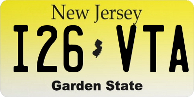 NJ license plate I26VTA