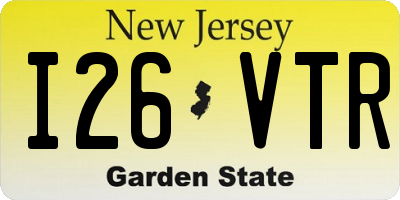 NJ license plate I26VTR