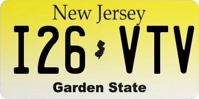 NJ license plate I26VTV