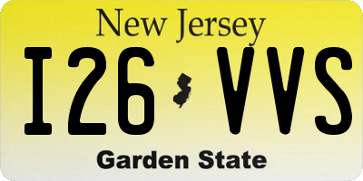 NJ license plate I26VVS