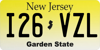 NJ license plate I26VZL