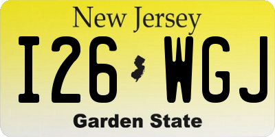 NJ license plate I26WGJ