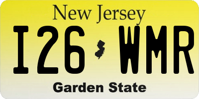 NJ license plate I26WMR