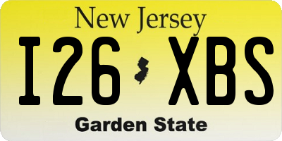 NJ license plate I26XBS