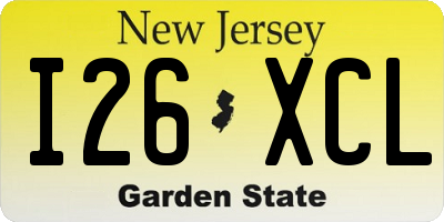 NJ license plate I26XCL