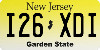 NJ license plate I26XDI