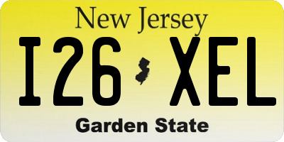 NJ license plate I26XEL