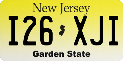NJ license plate I26XJI