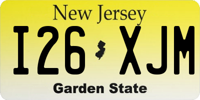 NJ license plate I26XJM