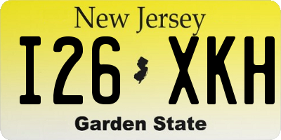 NJ license plate I26XKH