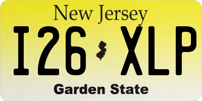 NJ license plate I26XLP