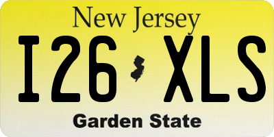 NJ license plate I26XLS