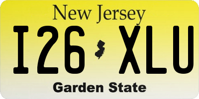 NJ license plate I26XLU