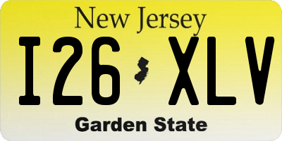 NJ license plate I26XLV