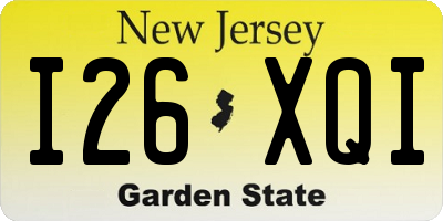 NJ license plate I26XQI