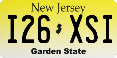 NJ license plate I26XSI