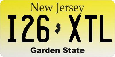 NJ license plate I26XTL