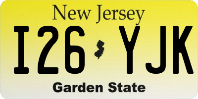 NJ license plate I26YJK