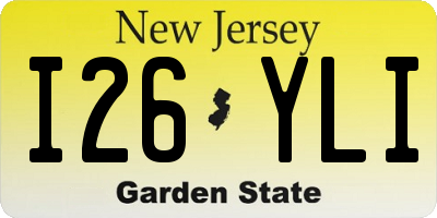 NJ license plate I26YLI