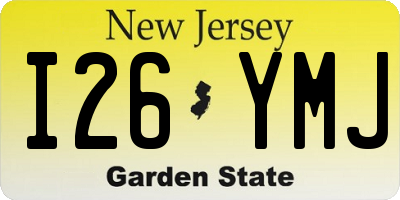 NJ license plate I26YMJ