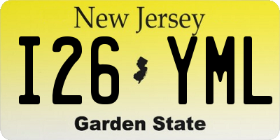 NJ license plate I26YML