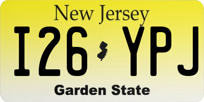 NJ license plate I26YPJ