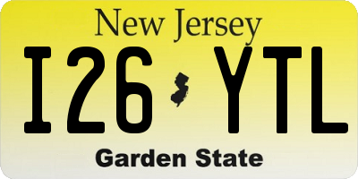 NJ license plate I26YTL