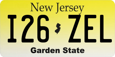NJ license plate I26ZEL