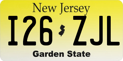 NJ license plate I26ZJL