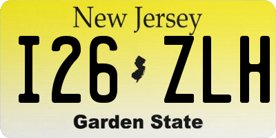 NJ license plate I26ZLH