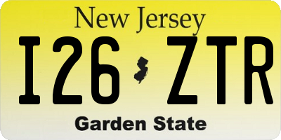 NJ license plate I26ZTR