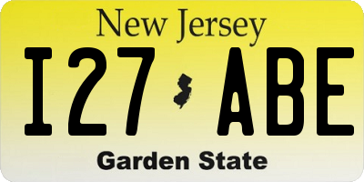 NJ license plate I27ABE