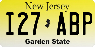 NJ license plate I27ABP