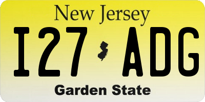 NJ license plate I27ADG