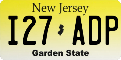 NJ license plate I27ADP
