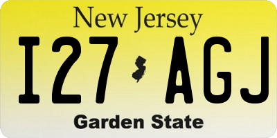 NJ license plate I27AGJ