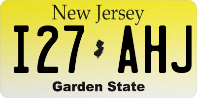 NJ license plate I27AHJ