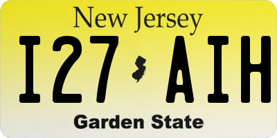 NJ license plate I27AIH